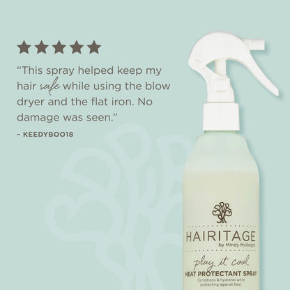 Hair Tools Set: Ceramic Heated Blow Dryer Brush Straightener and Play It Cool Argan Oil Heat Protectant Spray